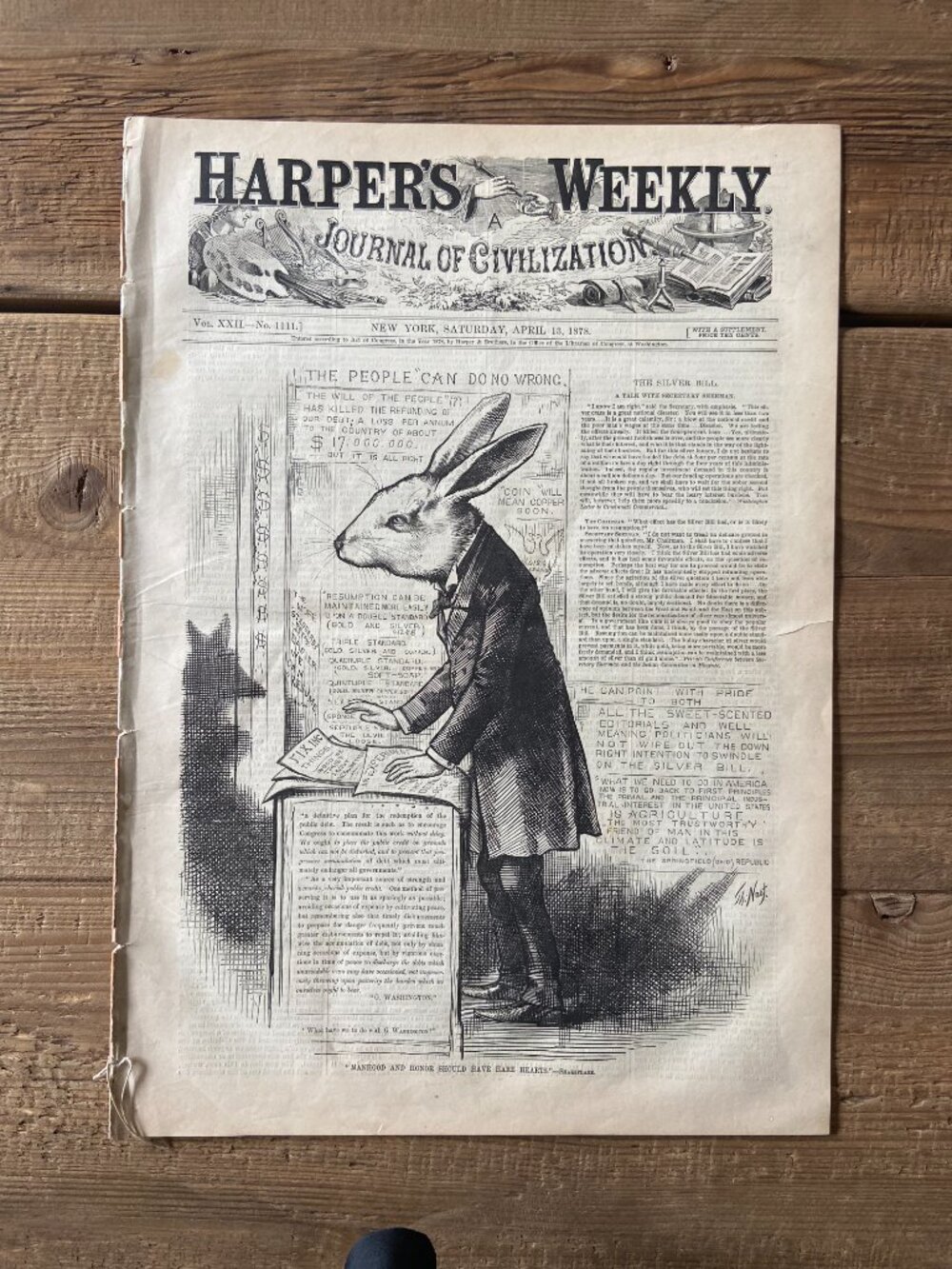 Harper's Weekly Thomas Nast, Woodcut Engraving